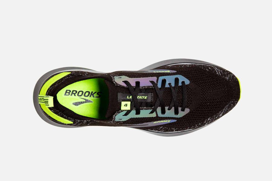 Brooks Levitate 4 Road Running Shoes Mens - Black/Green - ATHMO-8290